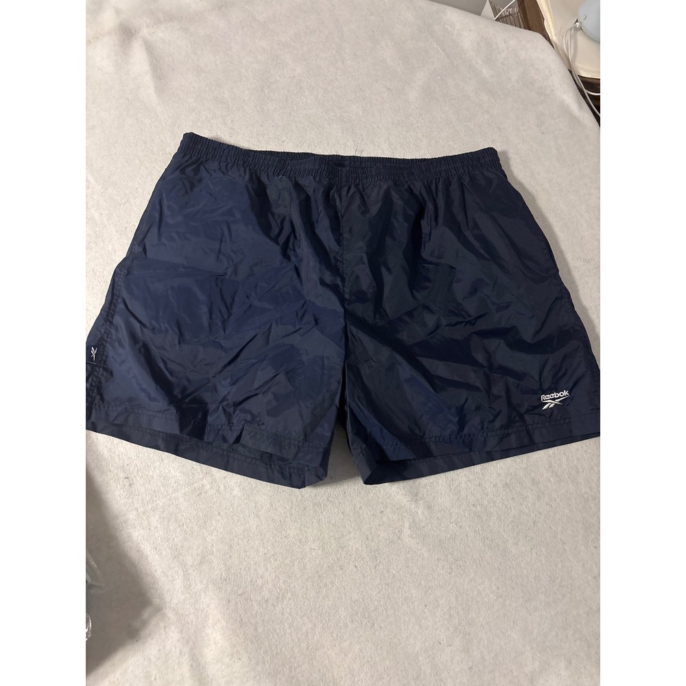 Reebok Navy Blue‎ Athletic Shorts Men's 3XL Mesh Lined Elastic Waist